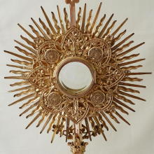 Ornate French Antique Gothic Silver Monstrance